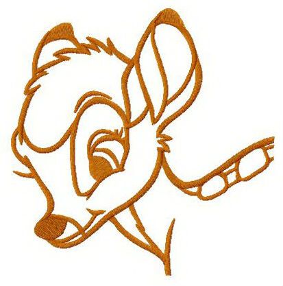 Trustful Bambi machine embroidery design