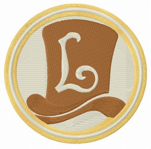 Professor Layton logo machine embroidery design