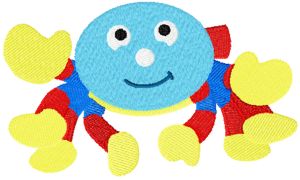 Woolly spider embroidery design