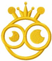 Gold bee king free embroidery design 3