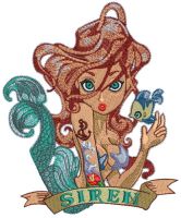 Siren 2 embroidery design