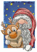 Christmas wizards embroidery design