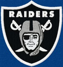 Oakland Raiders logo embroidery design