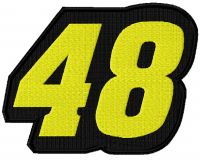 Jimmie Johnson 48 logo embroidery design