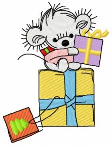Christmas presents 4 embroidery design
