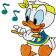 Donald Duck Plays the Trumpet