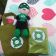 Green Lantern logo embroidered on bag and towel