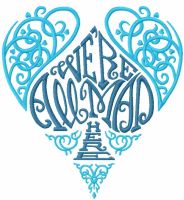 We're all mad here embroidery design