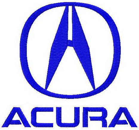 Acura logo machine embroidery design