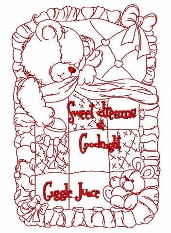 Sweet dreams and good night 2 machine embroidery design