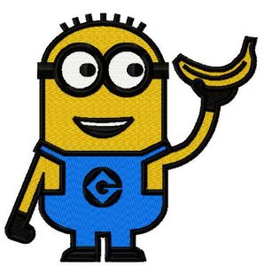 Minion's banana embroidery design