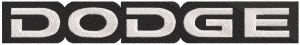 Dodge logo with background embroidery design