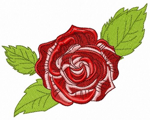 Grand red rose 3 machine embroidery design
