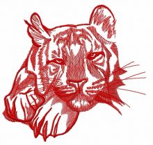 Wild tiger 4 embroidery design