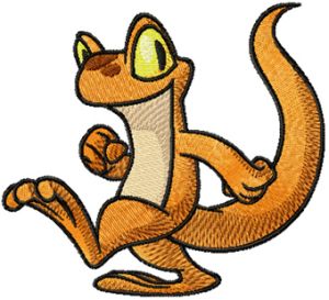 Orange Techo embroidery design