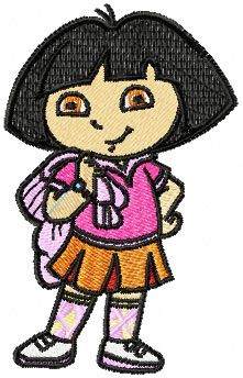 Dora the Explorer Happy machine embroidery design