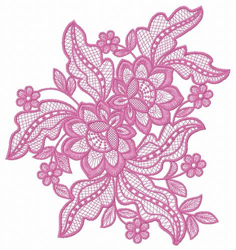 Lace flower 8 machine embroidery design