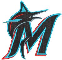 Miami Marlins Alternate logo 2019 embroidery design