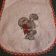 Baby bib with bunny hugs your heart machine embroidery design
