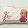 Pillow with cute little princess embroidery design