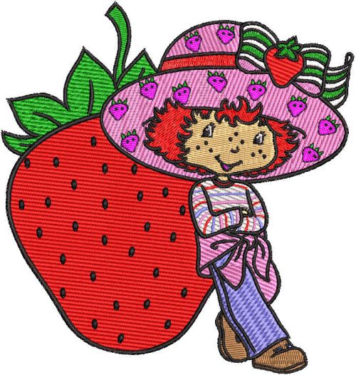 Strawberry Shortcake Strawberry embroidery design
