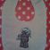 Baby bib embroidered with winter mail design