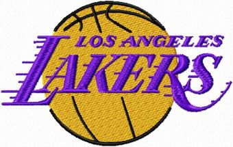 Los Angeles Lakers  logo machine embroidery design