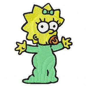 Maggie Simpsons embroidery design