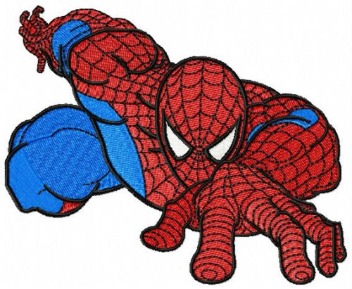 Spiderman climbing 2 machine embroidery design