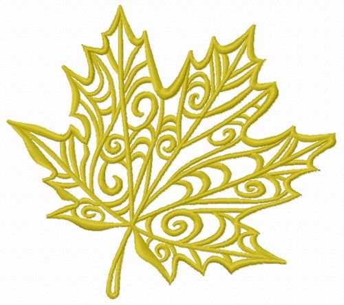 Maple leaf 3 machine embroidery design