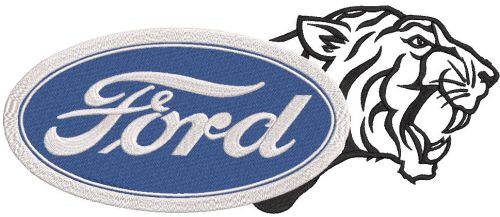 Ford predator art logo embroidery design