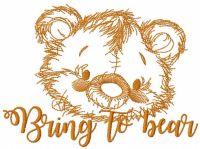 Bring to bear free machine embroidery design