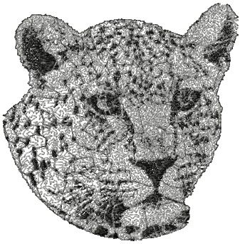 Leopard free machine embroidery design