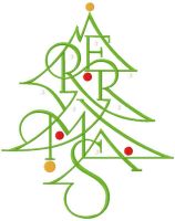 Christmas tree modern embroidery design