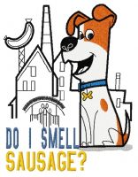 Do I smell sausage? embroidery design