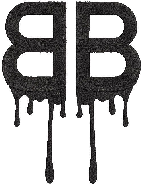 Balenciaga crying logo embroidery design