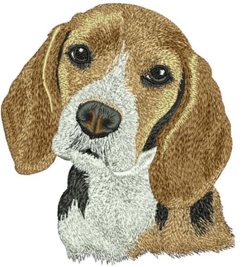 American Beagle embroidery design