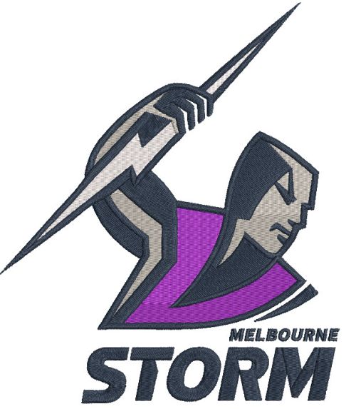 Melbourne Storm logo embroidery design