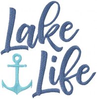Lake life free embroidery design