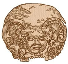 Gorgon embroidery design