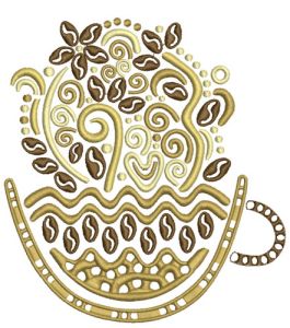 Coffee cup 15 embroidery design