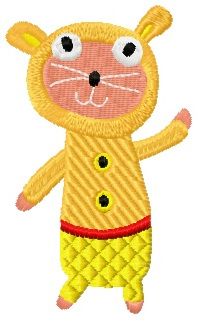 Sock doll hamster machine embroidery design