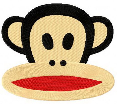Julius the Monkey machine embroidery design