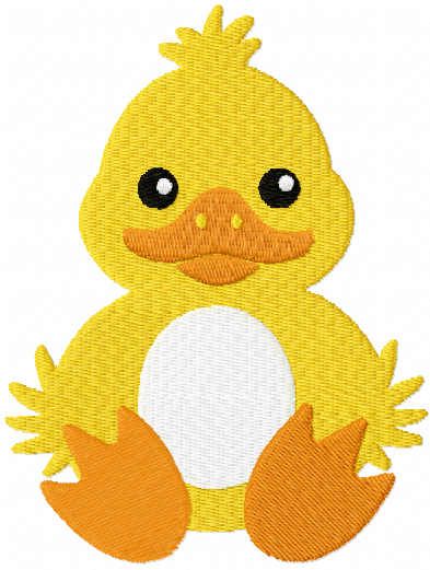 Duck Easter egg holder free embroidery design