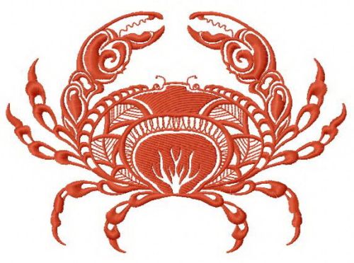 Crab 2 machine embroidery design