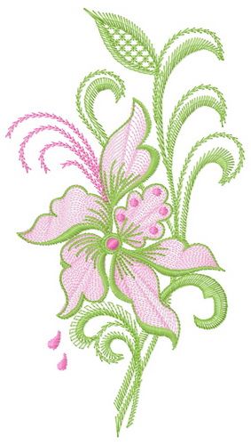 Air flowers 2 machine embroidery design