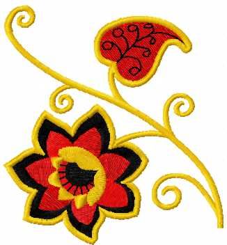 flower free embroidery design 23
