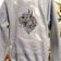 Embroidered hoody with cat design