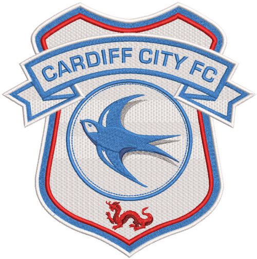 Cardiff City Football Club logo embroidery design