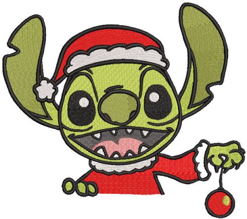 Stitch Grinch embroidery design